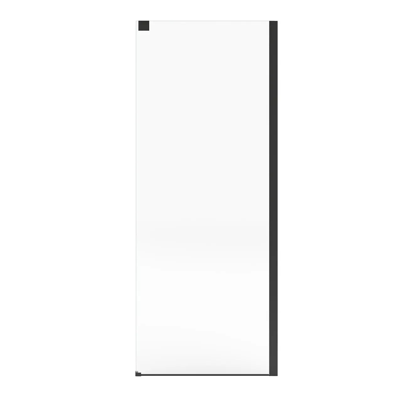 Incognito 76 Return Panel for 32 in. Base with Clear glass in Matte Black - Plumbing Market
