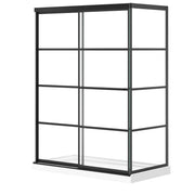 Incognito 76 Return Panel for 32 in. Base with Shaker glass in Matte Black - Plumbing Market