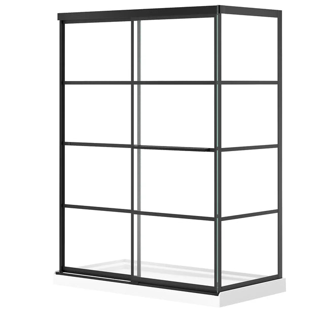 Incognito 76 Return Panel for 32 in. Base with Shaker glass in Matte Black - Plumbing Market