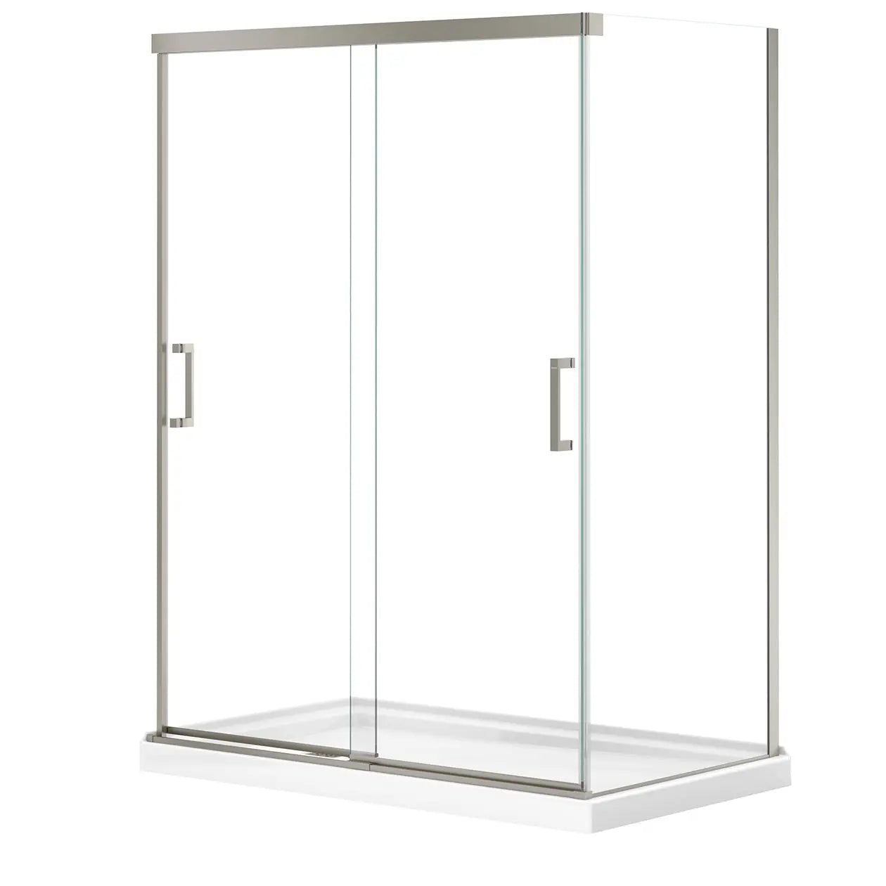 Incognito 76 Return Panel for 36 in. Base with Clear glass in Brushed Nickel - Plumbing Market