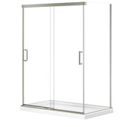 Incognito 76 Return Panel for 36 in. Base with Clear glass in Brushed Nickel - Plumbing Market