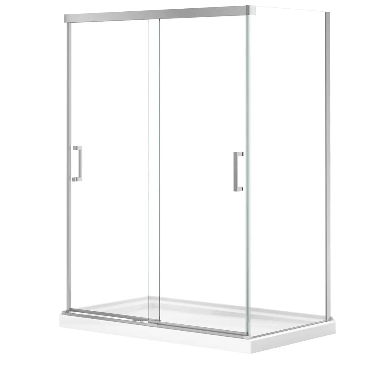 Incognito 76 Return Panel for 36 in. Base with Clear glass in Chrome - Plumbing Market