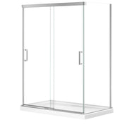 Incognito 76 Return Panel for 36 in. Base with Clear glass in Chrome - Plumbing Market