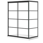 Incognito 76 Return Panel for 36 in. Base with Shaker glass in Matte Black - Plumbing Market