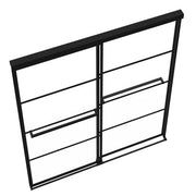 Incognito 76 Shaker 56-59 x 76 in. 8mm Bypass Shower Door for Alcove Installation with Shaker glass in Matte Black - Plumbing Market