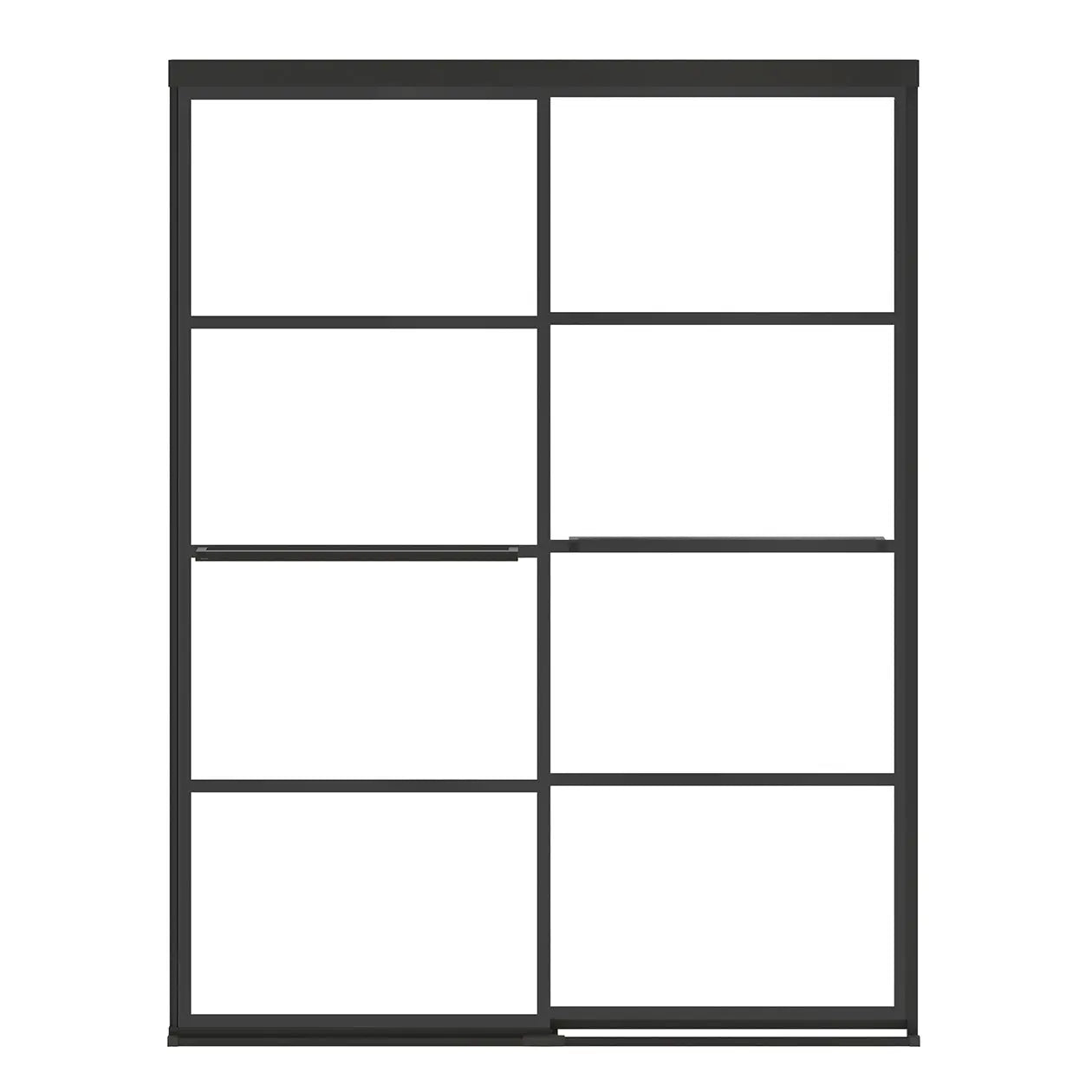 Incognito 76 Shaker 56-59 x 76 in. 8mm Bypass Shower Door for Alcove Installation with Shaker glass in Matte Black - Plumbing Market