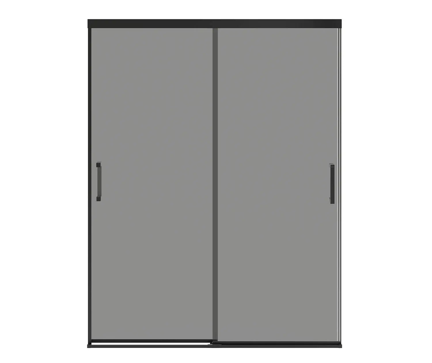 Incognito 76 Smoke 56-59 x 76 in. 8mm Bypass Shower Door for Alcove Installation with Light Smoke glass in Matte Black - Plumbing Market