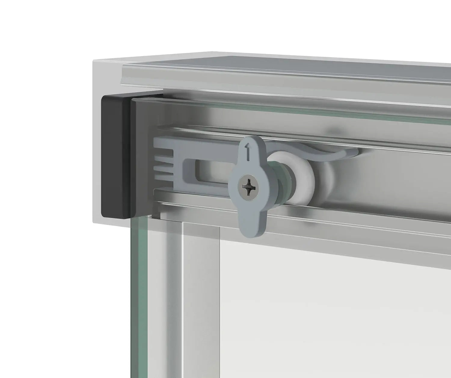 Incognito 76 Smoke 56-59 x 76 in. 8mm Bypass Shower Door for Alcove Installation with Light Smoke glass in Matte Black - Plumbing Market