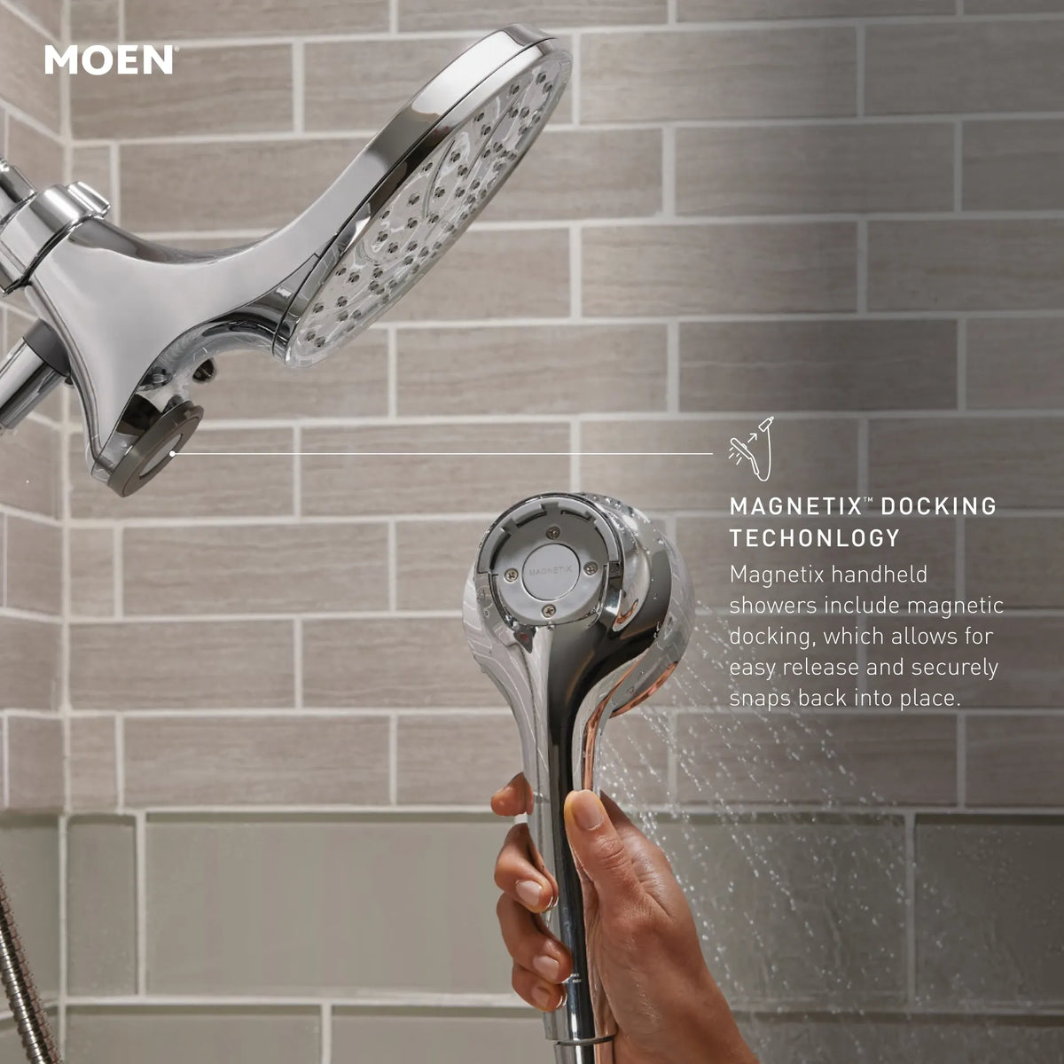 Moen Graeden Posi-Temp Tub/Shower 82137 in Matte Black (82137BL) - view 3