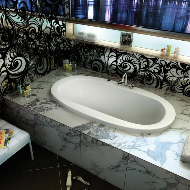 Jazz 66 x 36 Acrylic Drop-in Center Drain Bathtub in White - Plumbing Market