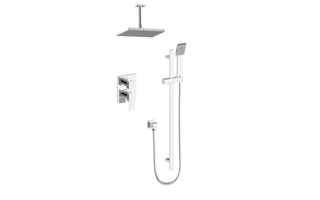 KAPFENBERG 2-WAY PB SHOWER KIT WITH 6" CEILING ARM N/A - Plumbing Market