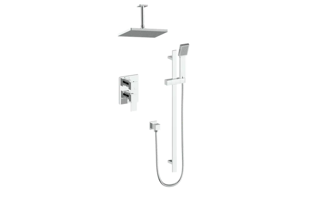 KAPFENBERG 2-WAY PB SHOWER KIT WITH 6" CEILING ARM N/A - Plumbing Market