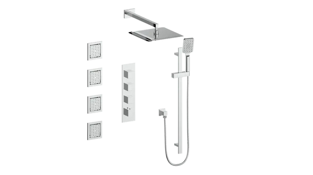 KAPFENBERG 3/4" HIGH-FLOW TH SHOWER KIT WITH BODY JETS - Plumbing Market