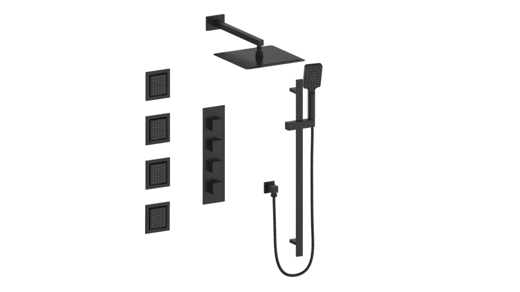 KAPFENBERG 3/4" HIGH-FLOW TH SHOWER KIT WITH BODY JETS - Plumbing Market