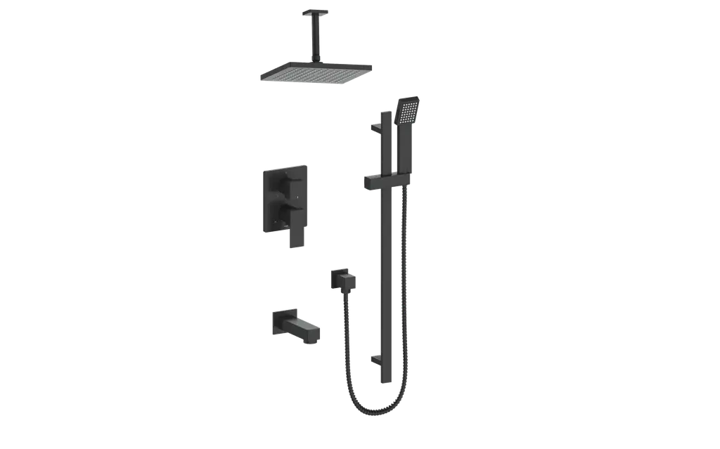 KAPFENBERG 3-WAY PB SHOWER KIT WITH 6" CEILING ARM N/A - Plumbing Market