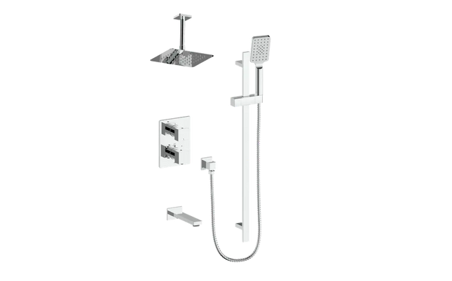 KAPFENBERG 3-WAY TH SHOWER KIT WITH 6" CEILING ARM N/A - Plumbing Market