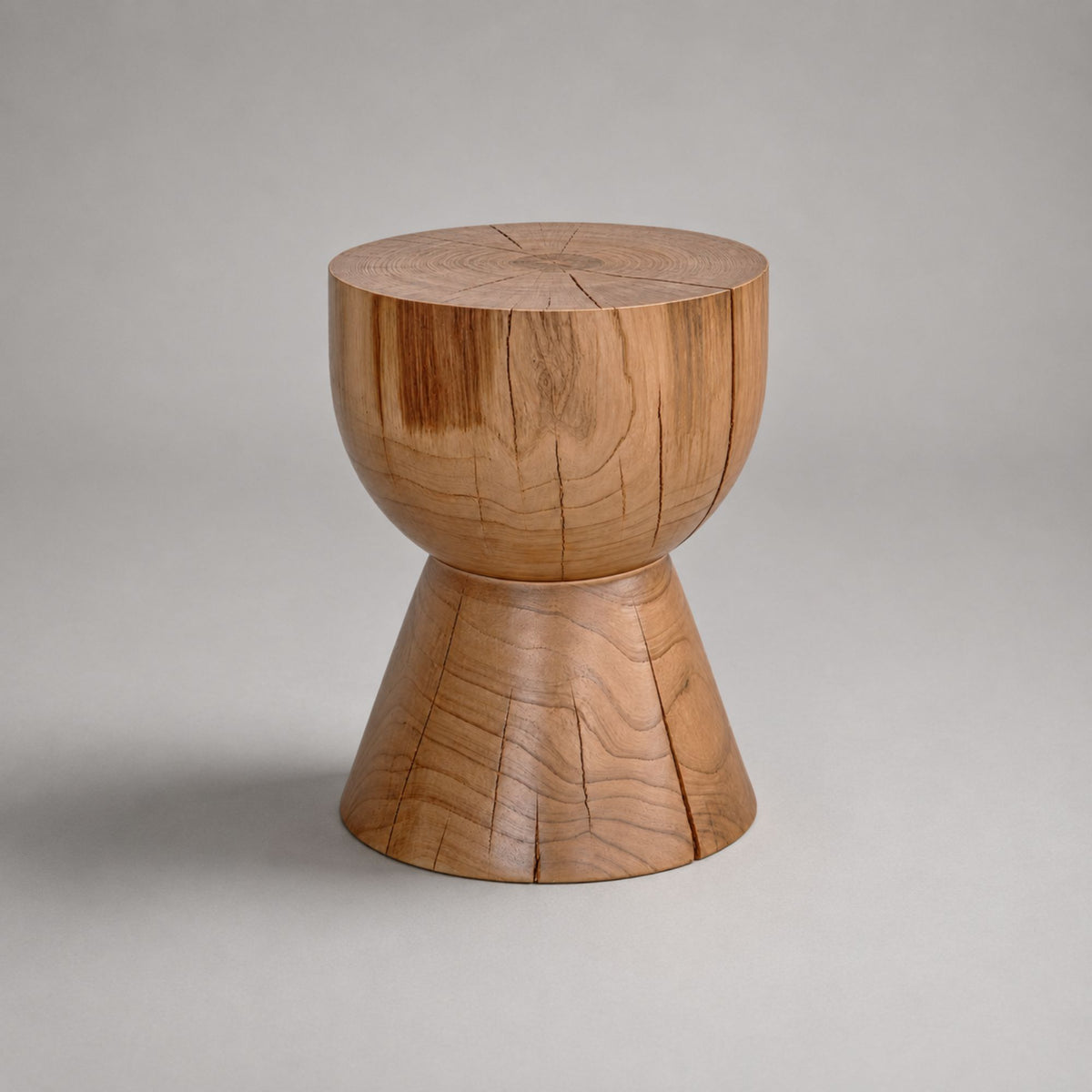 Kubebath Solid New Zealand Pine Chalice Accent Stool & Side Table - Honey Pine (KB-ST-PINE-CHAL) view 2
