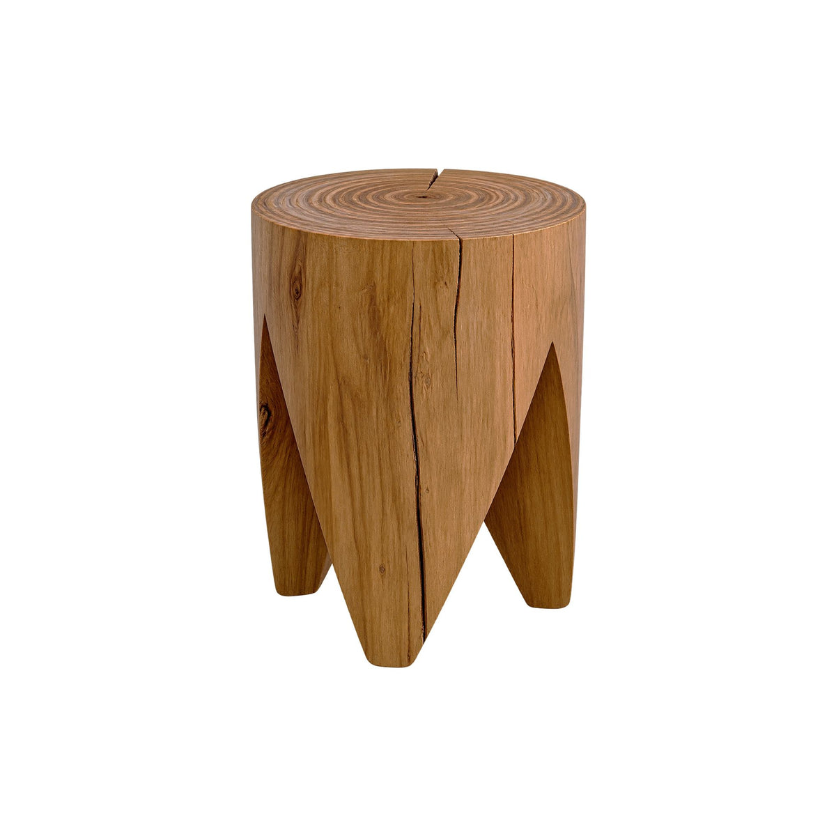Kubebath Solid New Zealand Pine Tripod Arch Accent Stool & Side Table - Honey Pine (KB-ST-PINE-RND3)