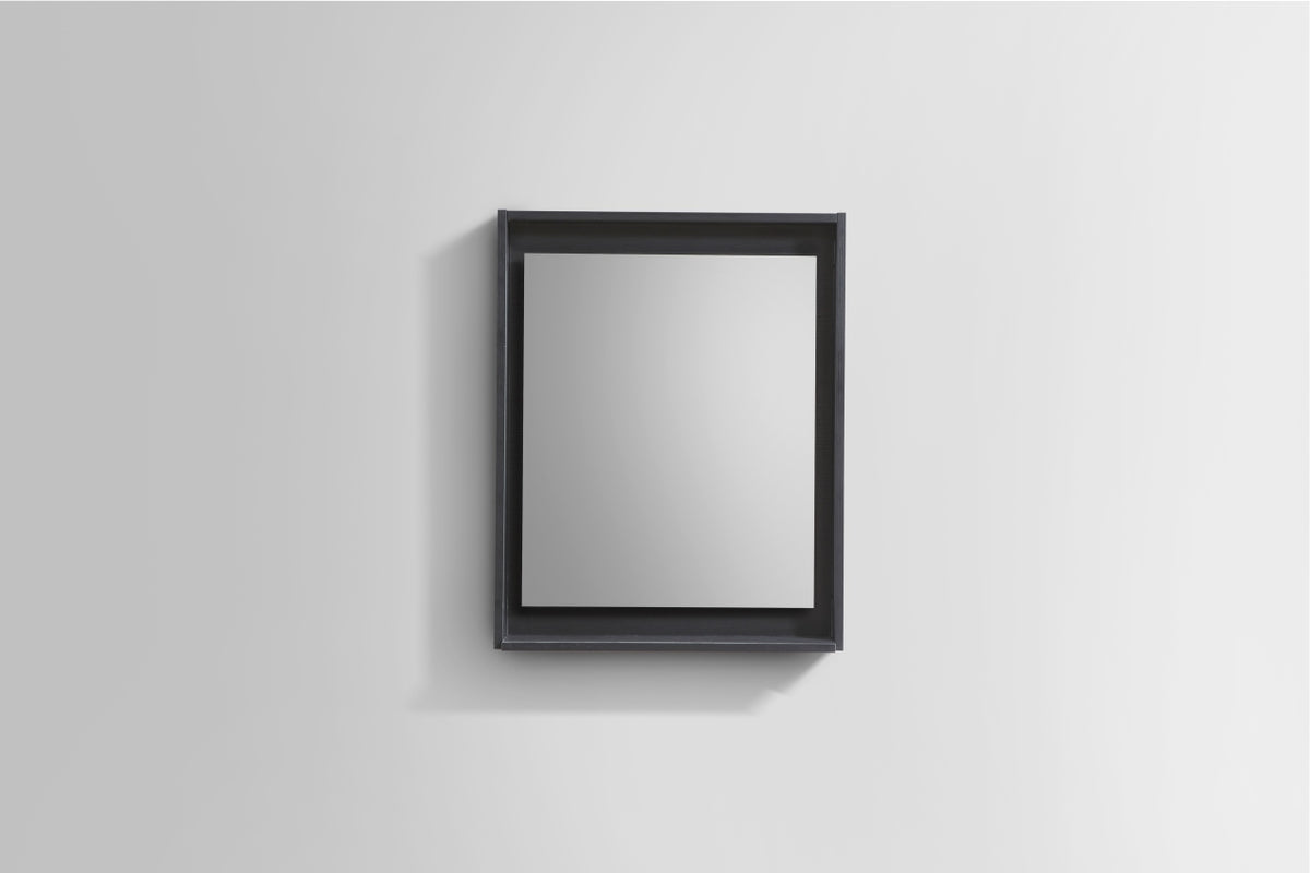 Kube Bath Bosco 24" Framed Mirror With Shelve - Black (KB24BK-M) view 3