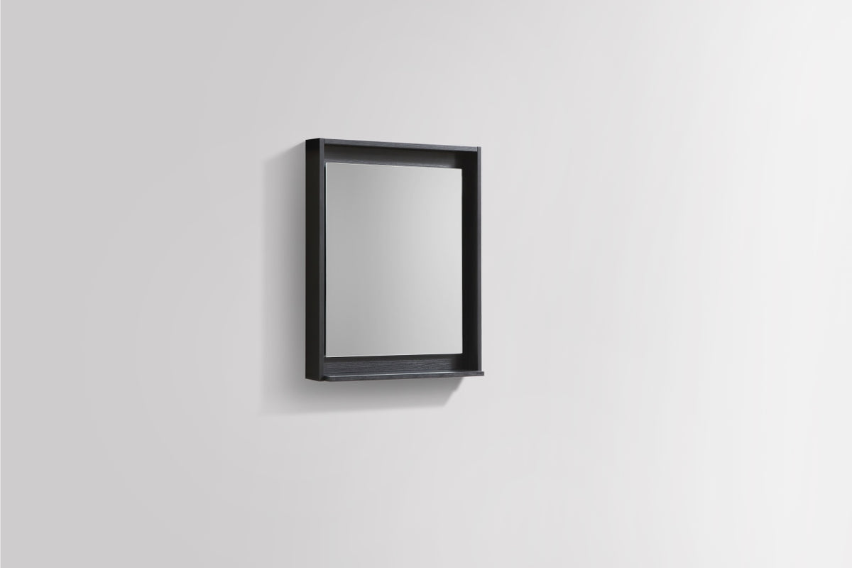 Kube Bath Bosco 24" Framed Mirror With Shelve - Black (KB24BK-M) view 2