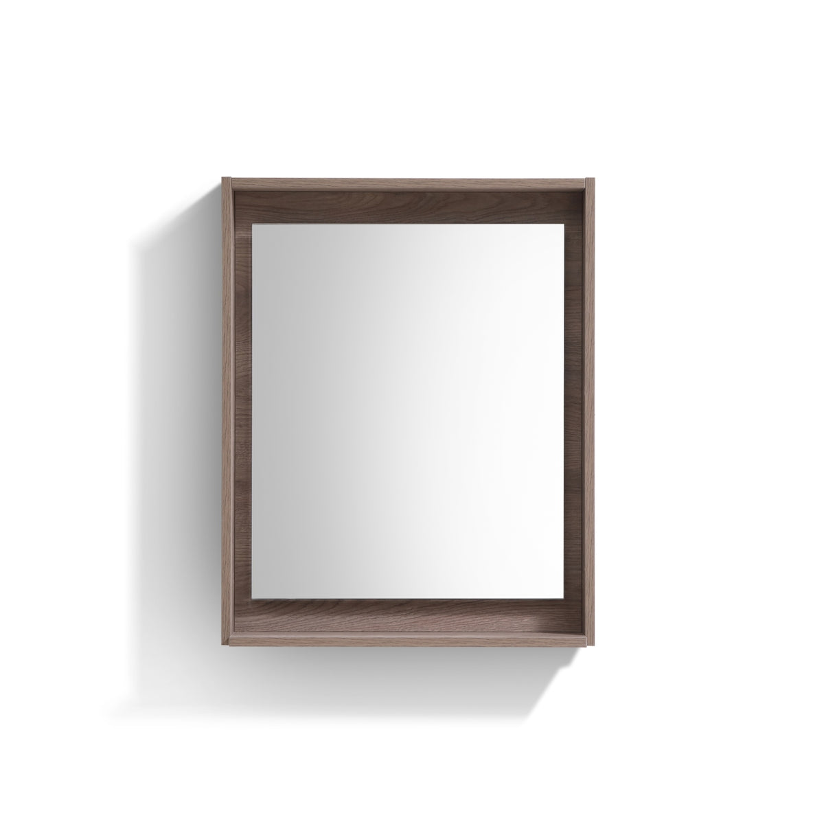 Kube Bath Bosco 24" Framed Mirror With Shelve - Butternut (KB24BTN-M)