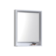 Kube Bath Bosco 24" Framed Mirror With Shelve - Gloss White (KB24GW-M)