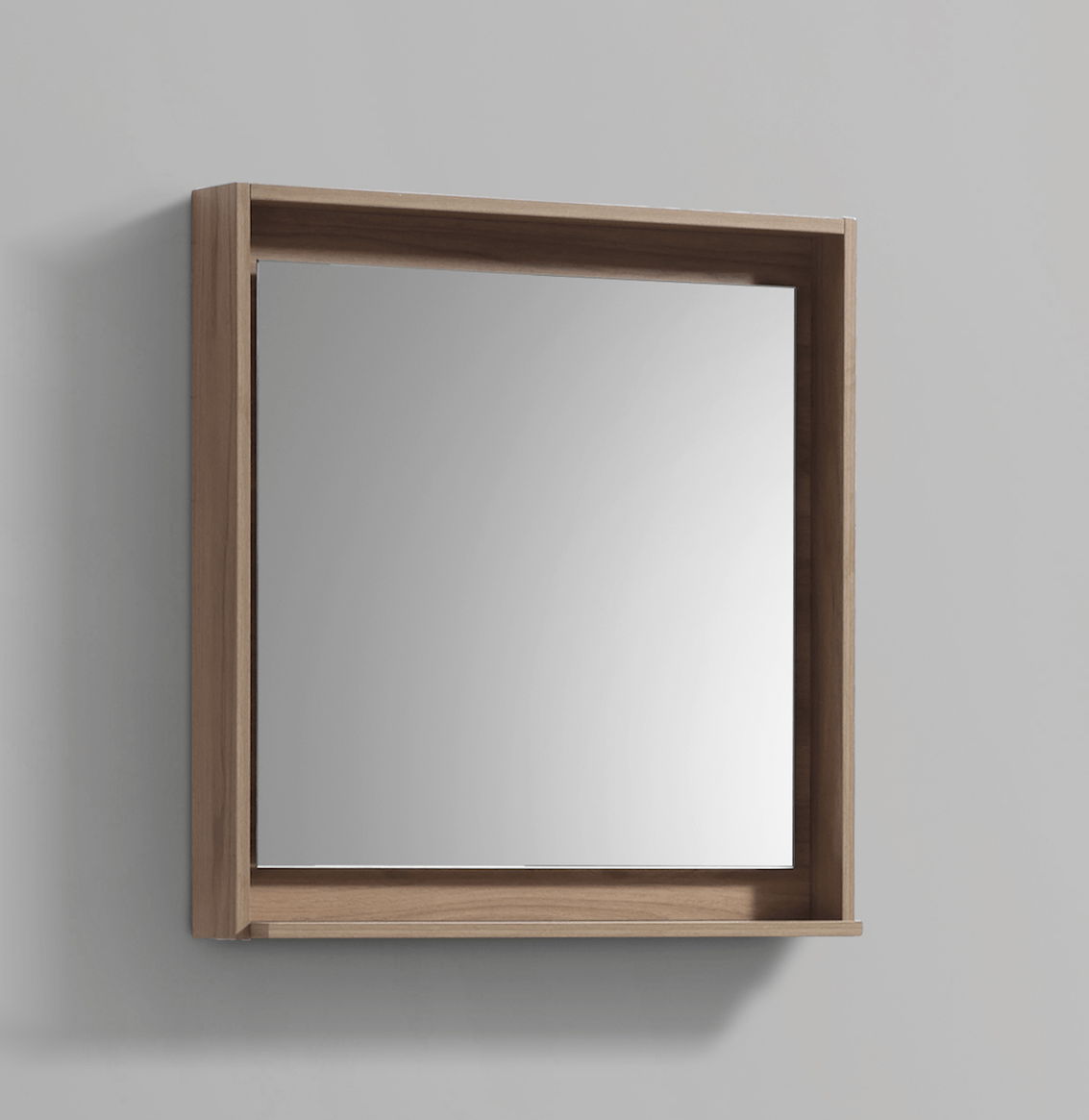 Kube Bath Bosco 24" Framed Mirror With Shelve - Honey Oak (KB24HO-M) view 3