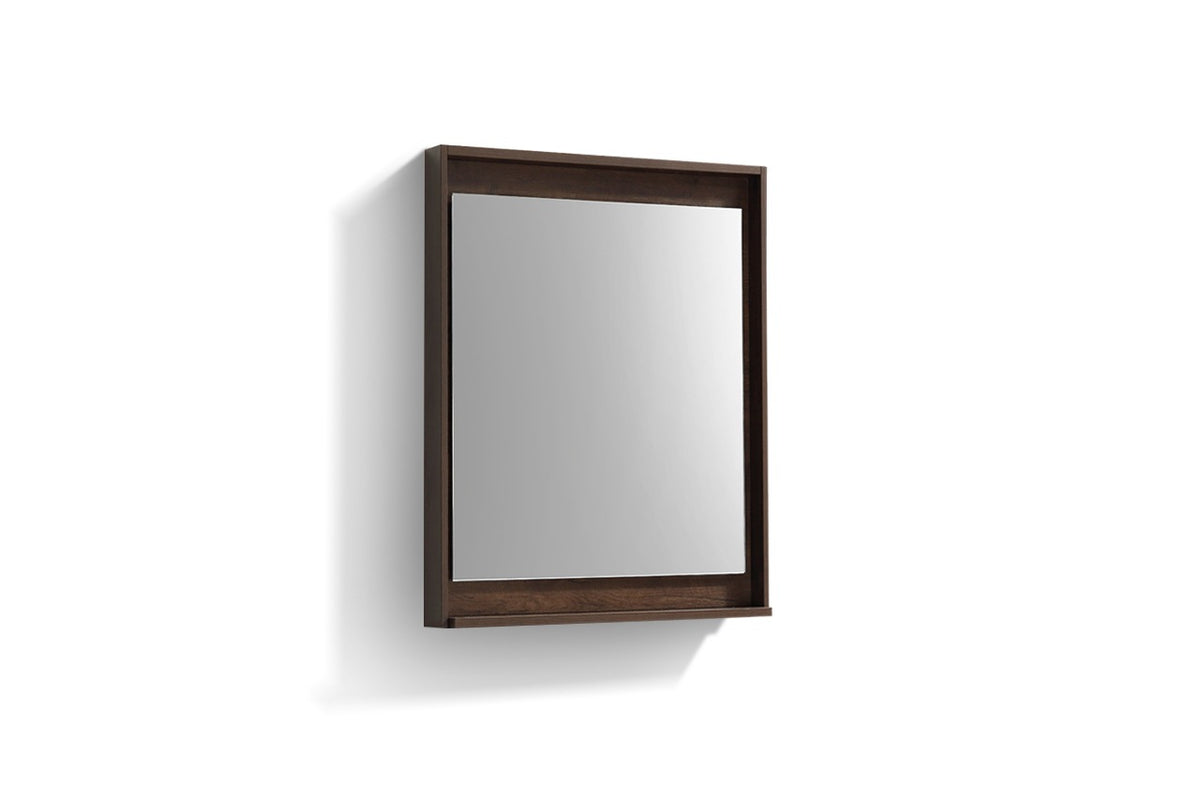 Kube Bath Bosco 24" Framed Mirror With Shelve - Rosewood (KB24RW-M)