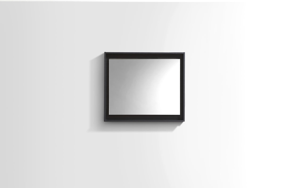 Kube Bath Bosco 30" Framed Mirror With Shelve - Black (KB30BK-M) view 3
