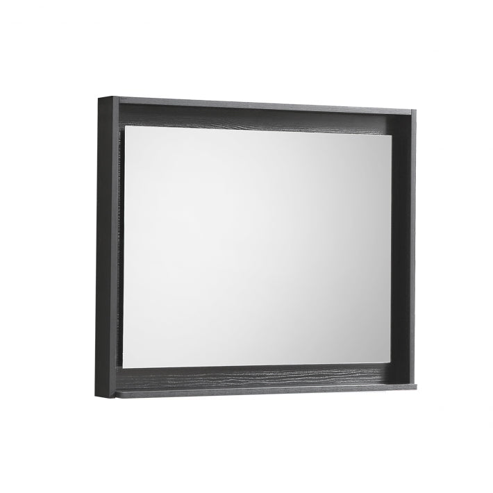 Kube Bath Bosco 30" Framed Mirror With Shelve - Black (KB30BK-M)