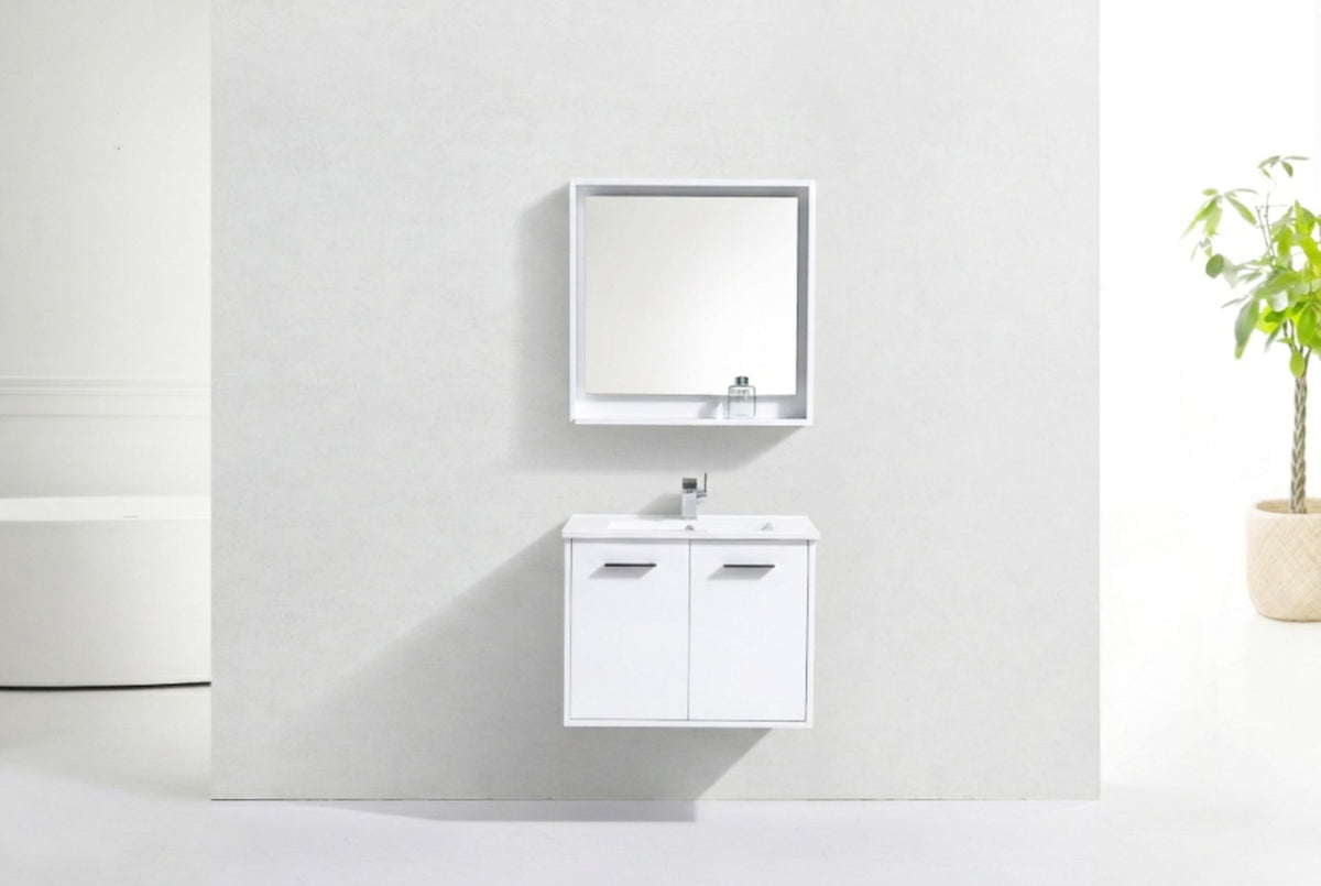 Kube Bath Bosco 30" Modern Bathroom Vanity w/ Quartz Countertop - Gloss White (KB30GW) view 8