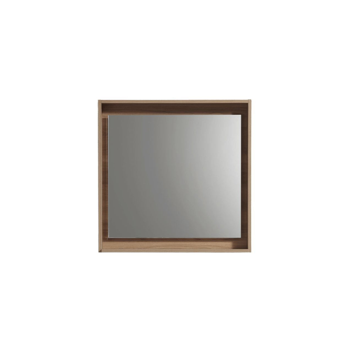 Kube Bath Bosco 30" Framed Mirror With Shelve - Honey Oak (KB30HO-M)