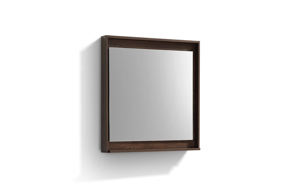 Kube Bath Bosco 30" Framed Mirror With Shelve - Rosewood (KB30RW-M)