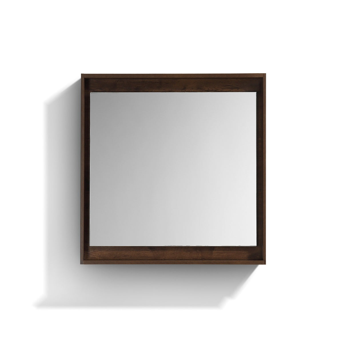 Kube Bath Bosco 30" Framed Mirror With Shelve - Rosewood (KB30RW-M) view 2