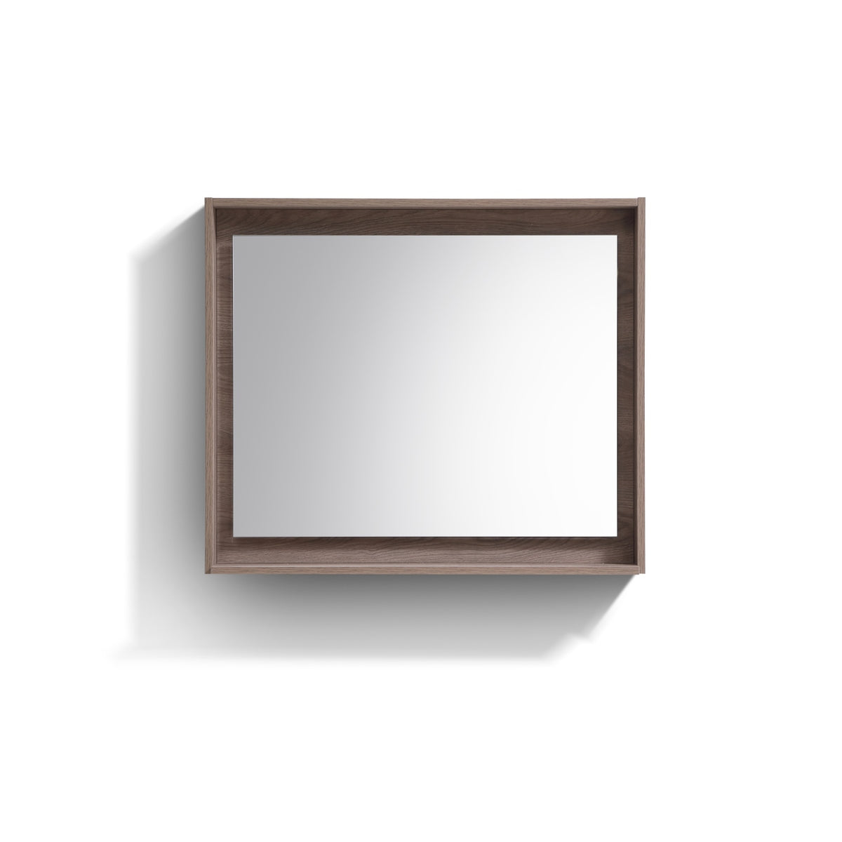 Kube Bath Bosco 36" Framed Mirror With Shelve - Butternut (KB36BTN-M) view 2