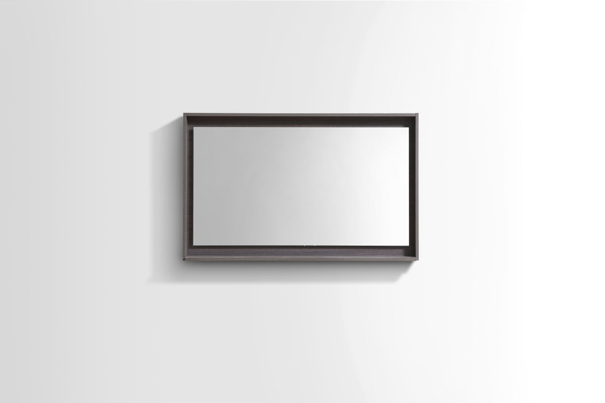 Kube Bath Bosco 36" Framed Mirror With Shelve - Grey Oak (KB36GO-M) view 3