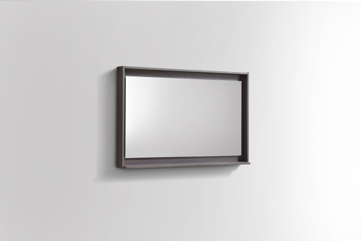Kube Bath Bosco 36" Framed Mirror With Shelve - Grey Oak (KB36GO-M) view 2