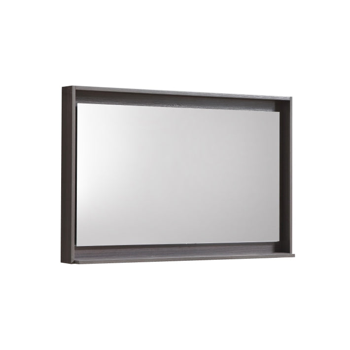 Kube Bath Bosco 36" Framed Mirror With Shelve - Grey Oak (KB36GO-M)