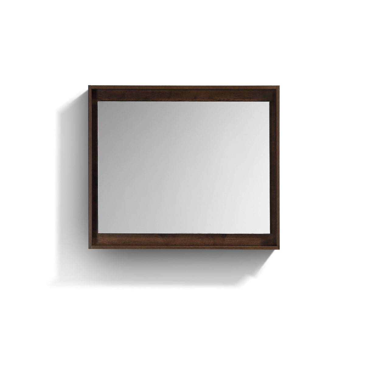 Kube Bath Bosco 36" Framed Mirror With Shelve - Rosewood (KB36RW-M) view 2