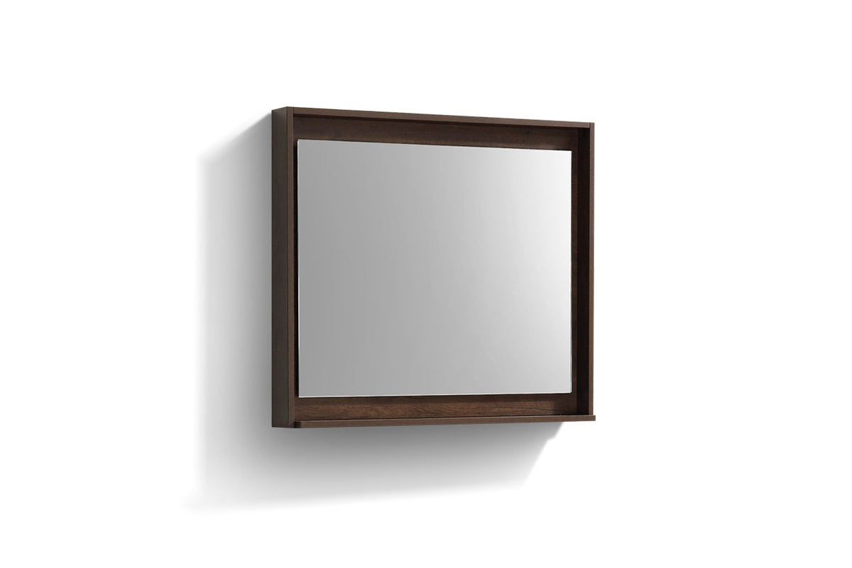 Kube Bath Bosco 36" Framed Mirror With Shelve - Rosewood (KB36RW-M)