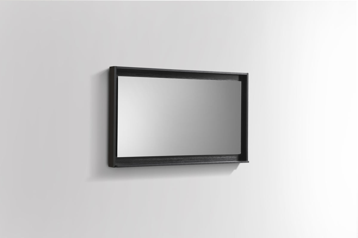 Kube Bath Bosco 40" Framed Mirror With Shelve - Black (KB40BK-M) view 2