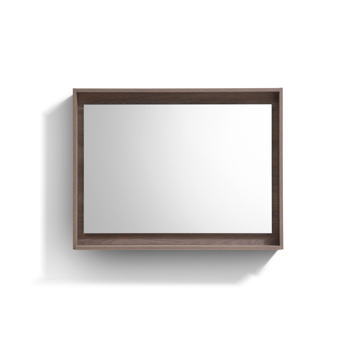 Kube Bath Bosco 40" Framed Mirror With Shelve - Butternut (KB40BTN-M)