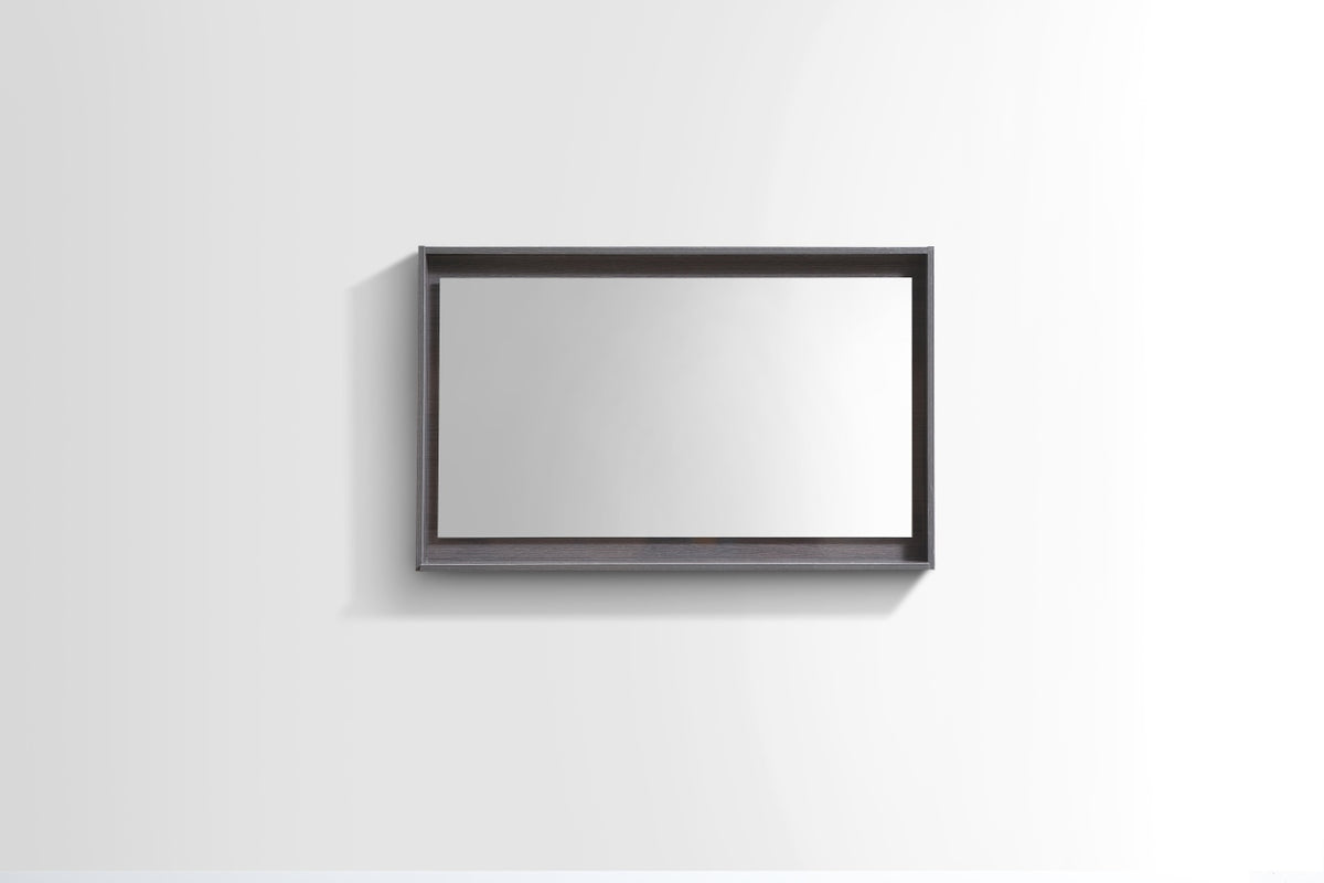 Kube Bath Bosco 40" Framed Mirror With Shelve - Grey Oak (KB40GO-M) view 2