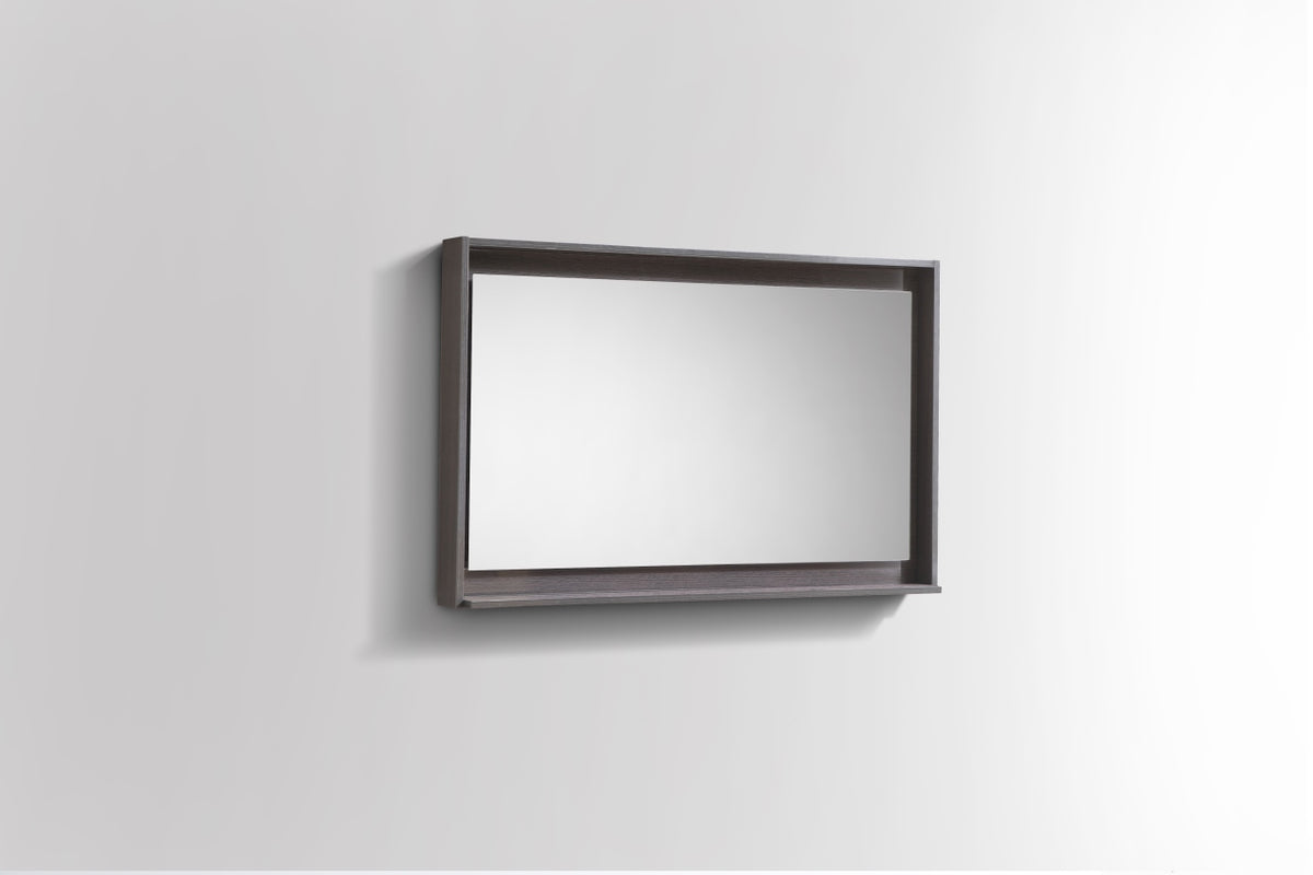 Kube Bath Bosco 40" Framed Mirror With Shelve - Grey Oak (KB40GO-M) view 3