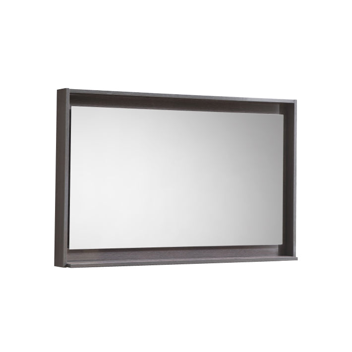 Kube Bath Bosco 40" Framed Mirror With Shelve - Grey Oak (KB40GO-M)