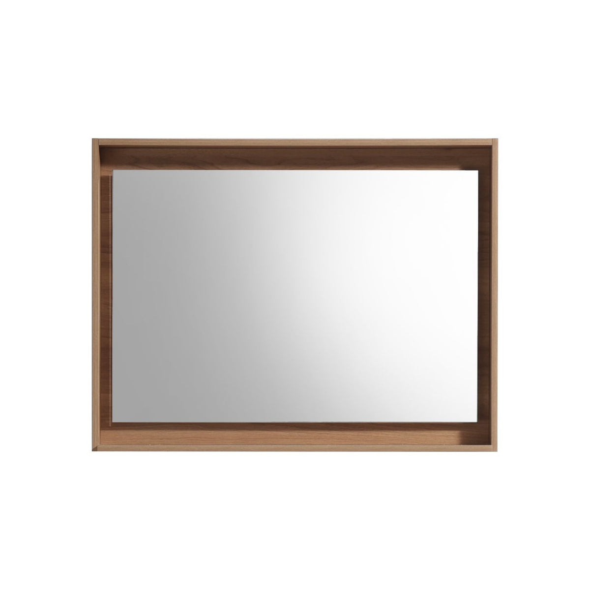Kube Bath Bosco 40" Framed Mirror With Shelve - Honey Oak (KB40HO-M)
