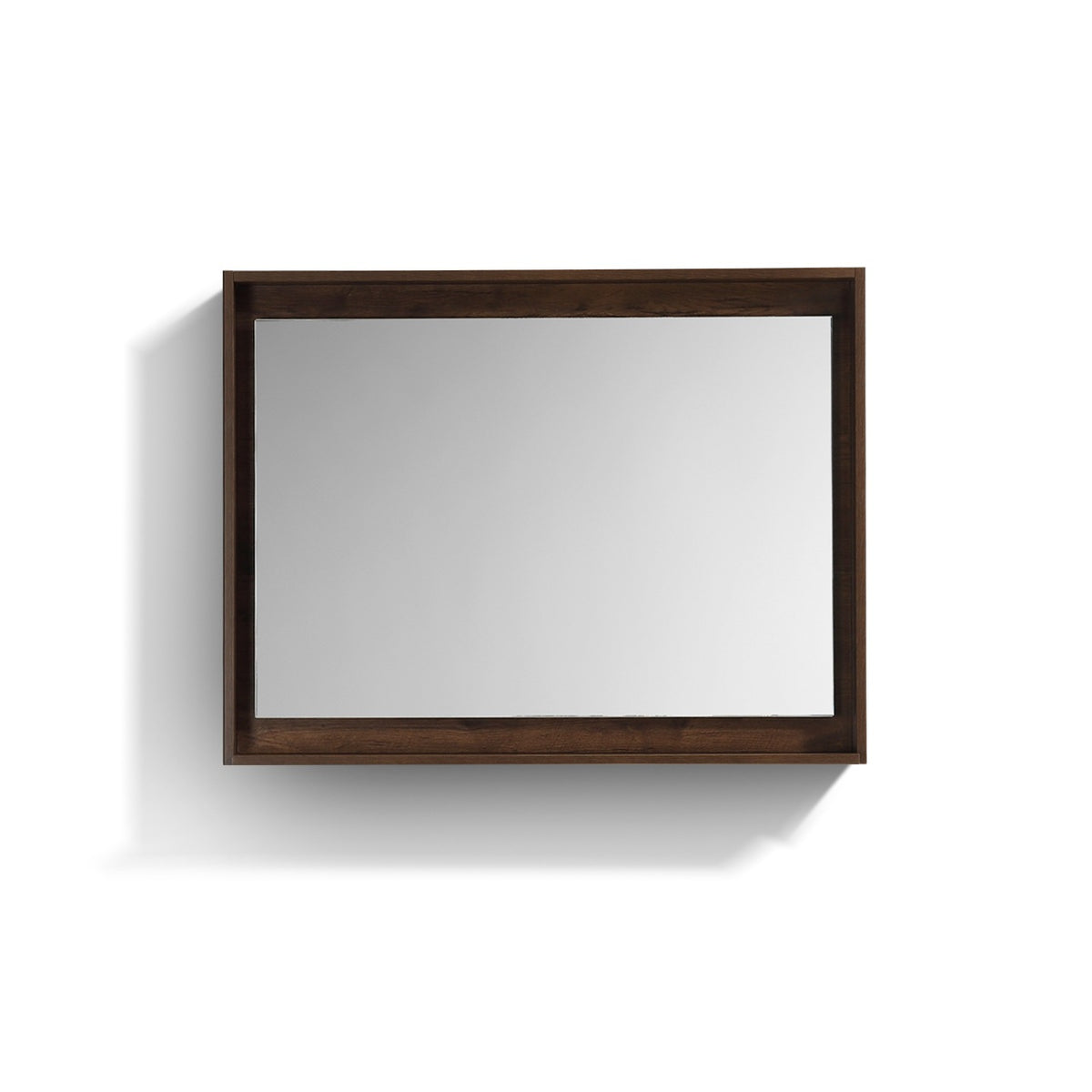 Kube Bath Bosco 40" Framed Mirror With Shelve - Rosewood (KB40RW-M) view 2