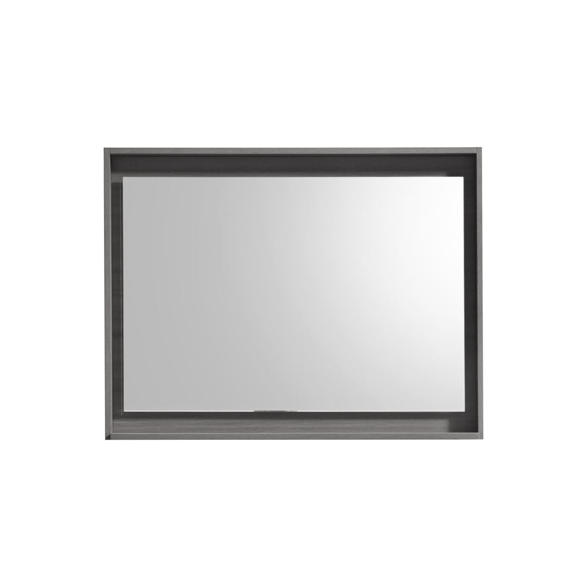 Kube Bath Bosco 40" Framed Mirror With Shelve - Vulcan Ash Grey (KB40VAG-M)