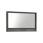 Kube Bath Bosco 48" Framed Mirror With Shelve - Ocean Gray Finish - Ocean Gray (KB48BE-M)