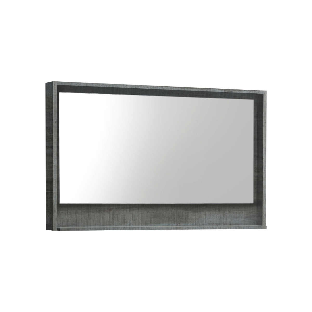 Kube Bath Bosco 48" Framed Mirror With Shelve - Ocean Gray Finish - Ocean Gray (KB48BE-M)